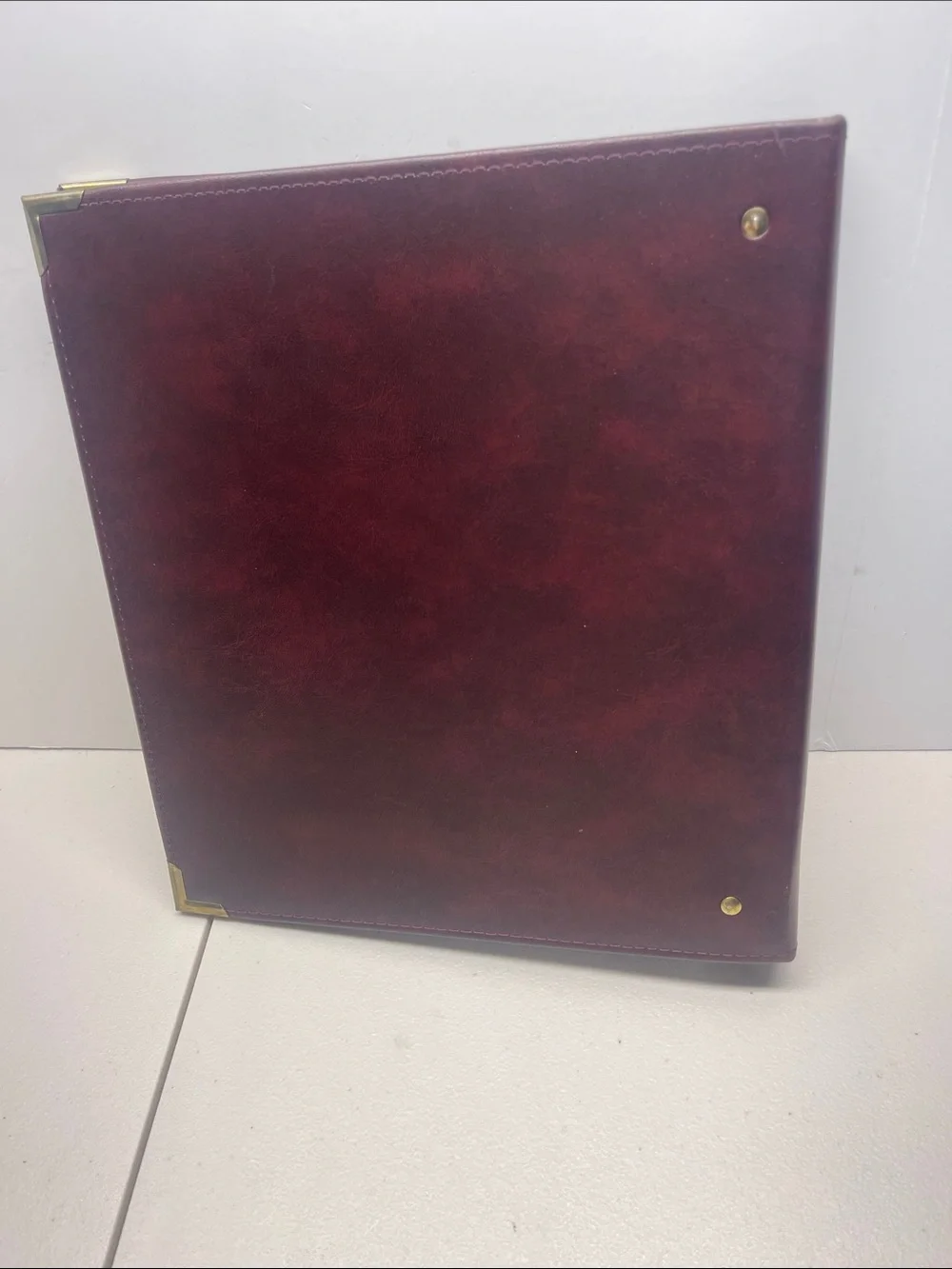 Burgundy Portfolio Binder with Gold Corners